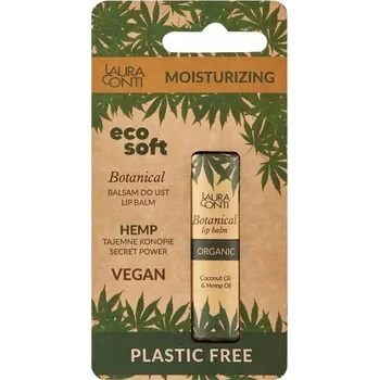 Péče o rty Balzám na rty ECOSOFT Botanical 100% přírodní, hydratační Konopný olej