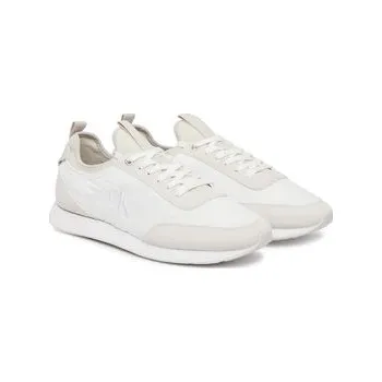 Pánská móda Sneakersy Calvin Klein Retro Runner Sock Laceup Mix YM0YM01414 Bílá 45
