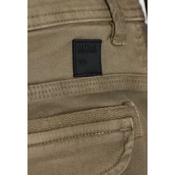 Pánské kalhoty Alpha Industries Kalhoty z materiálu AI.128202-183-31 Khaki Slim Tapered Fit 31
