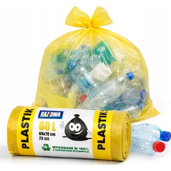 Pytle na odpadky Pytle na odpadky 60 l 25 ks žluté