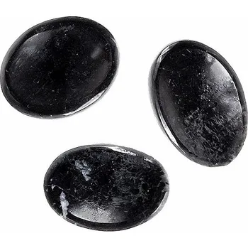 Masážní kámen Turmalín černý masážní placička proti stresu cca 3,5 až 4 cm