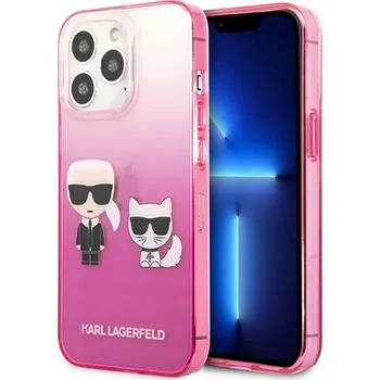 Náhradní kryt pro mobilní telefon Kryt Original Faceplate Case Karl Lagerfeld Klhcp13Ltgkcp iPhone 13 Pro (K Choupette Centered / GradPink)