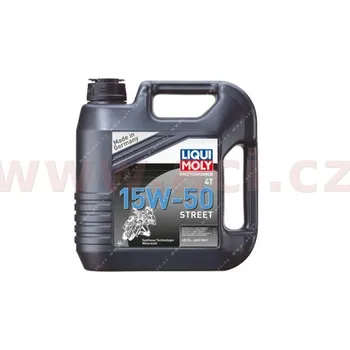 Motorový olej LIQUI MOLY Motorbike 4T 15W50 Street, polosyntetický motorový olej 4 l