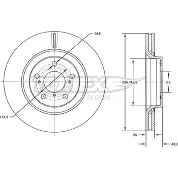Brzdový kotouč Brzdový kotouč TOMEX Brakes TX 72-64