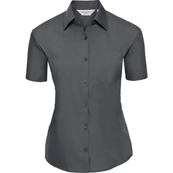 Dámská košile Russell Dámská popelínová košile R-935F-0 Convoy Grey 4XL