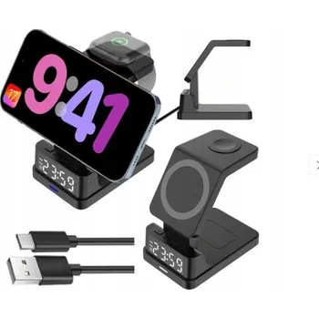 RYCHLÁ BEZDRÁTOVÁ INDUKČNÍ NABÍJEČKA 4V1 PRO APPLE WATCH, IPHONE A AIRPODS