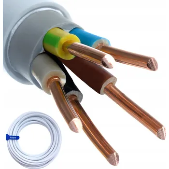 elektrický kabel Instalační kabel CYKY 5x6mm² 450/750V - 10m