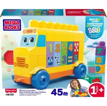 Stavebnice Mega Mega Bloks zábavný autobus s počítáním