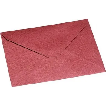 Obálka Obálka C6 11,2x15,8 cm metalická s ražbou, červená<br />