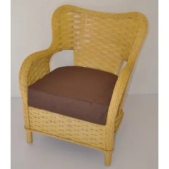 Ratanové křeslo Tokyo medové Hnědý melír