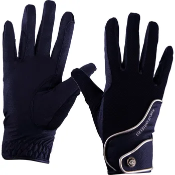 Jezdecké rukavice Letní rukavice QHP, tm. modrá