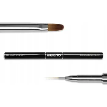 Kosmetický štětec Oboustranný štěteček na gel Elarto Gel Brush Oval Mini #2
