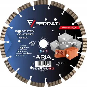 Řezný kotouč Diamantový kotouč Ferrati Concreto Aria 230 mm pro řezání betonu a cihel