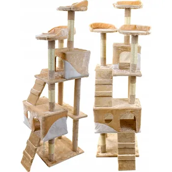 Vysoké škrabadlo Funfit Home&Office béžové sisal 161-220 cm 5 úrovní