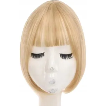 Paruka Příčesek krátké syntetické vlasy tmavě blond dámský