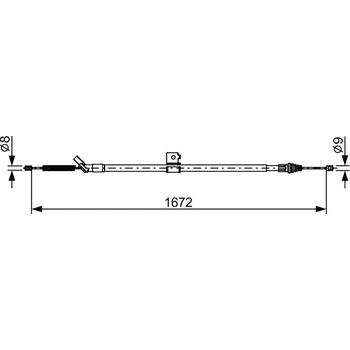 Lanko parkovací brzdy Tažné lanko, parkovací brzda BOSCH 1 987 482 630