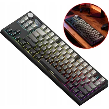 Klávesnice PROFESIONÁLNÍ MECHANICKÁ KLÁVESNICE FENGLING, ŠEDÉ SPÍNAČE, BLUETOOTH