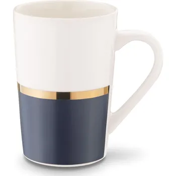 Porcelánový hrnek na kávu a čaj Tadar Onyx 460 ml bílo-námořnický