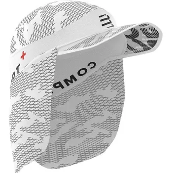 Čepice Běžecká čepice se stínítkem Compressport ICE CAP SUN SHADE UNI Bílá, Černá
