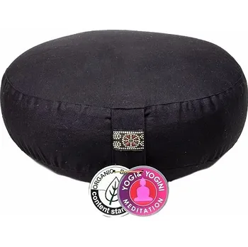 Polštář Meditační polštář černý cca 33 x 12 cm