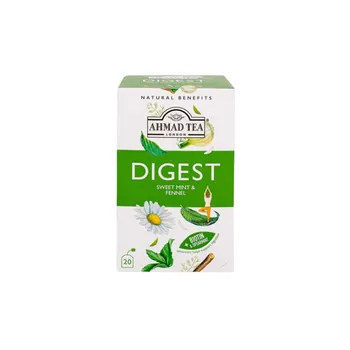 Čaj Ahmad Tea DIGEST – funkční bylinný čaj s biotinem 20 x 2 g (bez kofeinu)