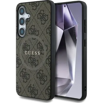 Náhradní kryt pro mobilní telefon Kryt Guess Case Samsung Galaxy S25 Guhms25Sg4Gfrw (Magnetic Pu 4G Ring Klasické logo) brown