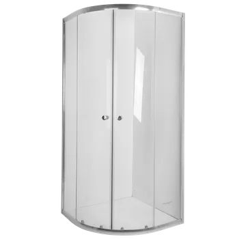 INVENA - Sprchový kout čtvrtkruh VITORIA, profil: chrom, sklo čiré 90x90cm AK-49-195-O