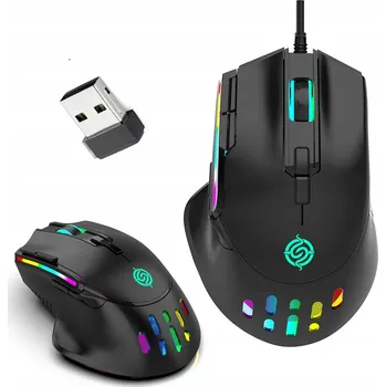 Myš BEZDRÁTOVÁ MYŠ OPTICKÁ HERNÍ MYŠ USB NOTEBOOK PC ČERNÁ