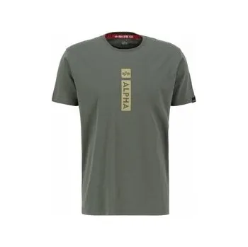 Pánské tričko Alpha Industries T-Shirt AI.146509-142 Khaki Regular Fit S
