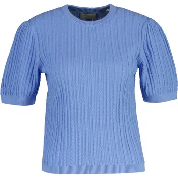 Dámský svetr SVETR GANT COTTON CABLE C-NECK SS PALACE BLUE