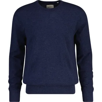 Pánský svetr SVETR GANT SLUB COTTON LINEN C-NECK DARK INDIGO MELANGE
