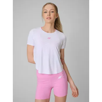 Dámské tričko Tréninkové tričko s krátkým rukávem 4F XS bílé