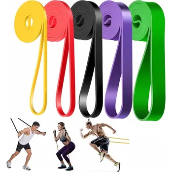 Sada 5 posilovacích gum Power Band popruhy gumy na cvičení fitness