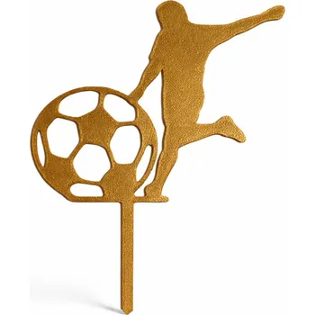 Fotbalista s míčem - plastový zápich