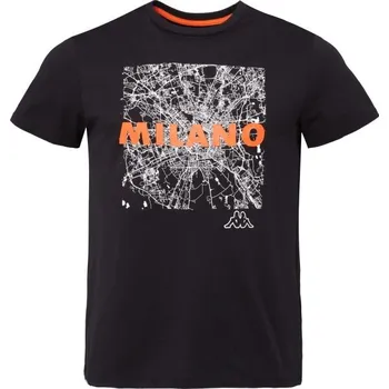 Pánské tričko Pánské triko Kappa LOGO ISTREMAP M Černá, Bílá, Oranžová