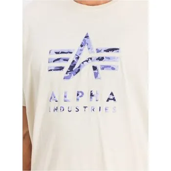 Pánské tričko Alpha Industries T-Shirt AI.146506-300 Bílá Regular Fit 3XL