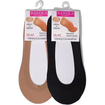 Pánské ponožky Dámské ponožky baleríny Rebeka 0708 silikon světle béžová 40-42