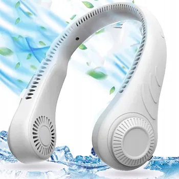 Domácí ventilátor Přenosný větrák na krk USB, nastavitelný, 3 úrovně, 2000 mAh
