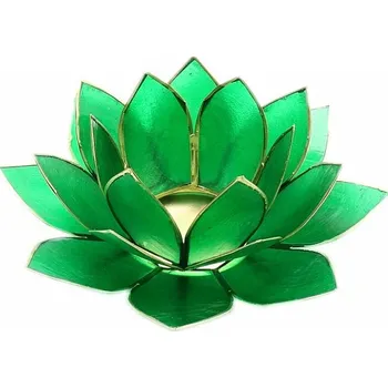 Solná lampa Svícen lotos pro srdeční čakru cca 13,5 cm