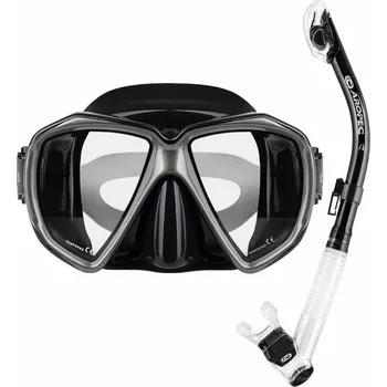 Potápěčské vybavení Aropec Šnorchlovací set maska a šnorchl HORNET a ENERGY DRY modrá + DÁREK