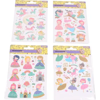 Odstranitelné tetování Tetovací obtisky pro děti 10,5 × 15 cm – dívčí motivy