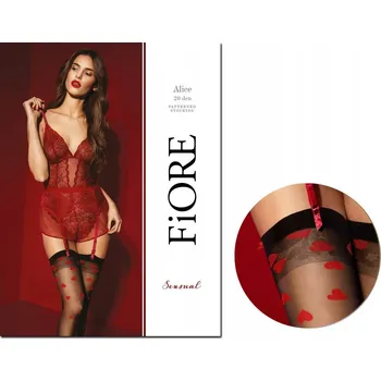 Dámské punčochy Fiore dámské punčochy k podvazkovému pásu matné 20 DEN velikost 5