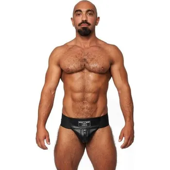 Pánské erotické prádlo Jocksy Mister B Leather Premium Jockstrap černé M, pánské kožené jocksy