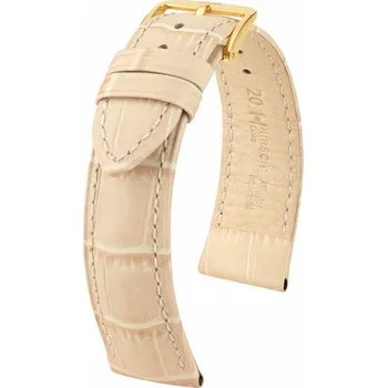 Řemínek na hodinky Kožený řemínek Hirsch Duke 01028190NQ-1, béžový, teletina