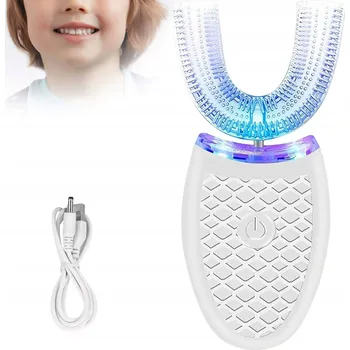 Elektrický zubní kartáček Sonický kartáček na zuby 360 Stupňů bílý