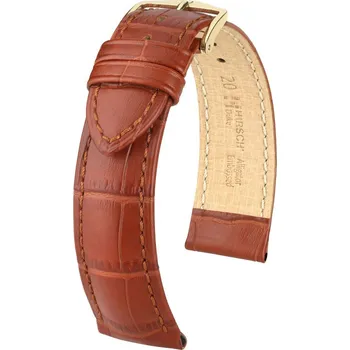Řemínek na hodinky Kožený řemínek Hirsch Duke 01028170NQ-1, hnědý, teletina - 18 mm