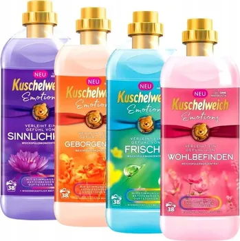 Aviváž Tekutá aviváž Kuschelweich Emotions koncentrát 4x1 l, mix vůní