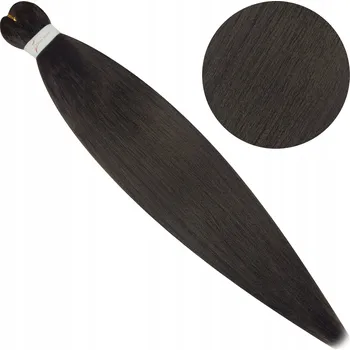 Stylingový přípravek Syntetické vlasy předem natažené pro nízkou teplotu, tmavě hnědé, 90 g, 60 cm, copánky EZ4