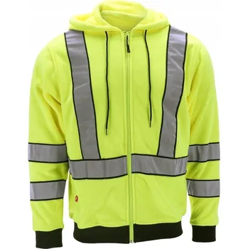 Pánská mikina Výstražná fleecová Mikina s s kapucí Reis LUMINO Y, vel. 3XL