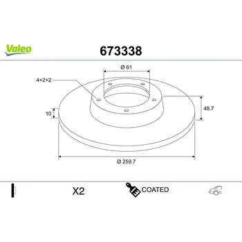 Brzdový kotouč Brzdový kotouč VALEO 673338